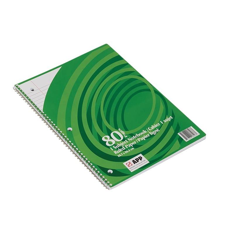Cahier spirale ligné 80 pages APP