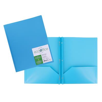 COUV.POLY POCH+ATT BLEU