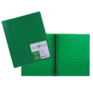 Couverture poly 3 tiges, 2 pochettes, vert foncé