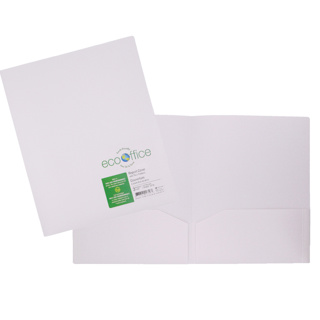 COUV. POLY. 2 POCH ECO OFFICE BLANC