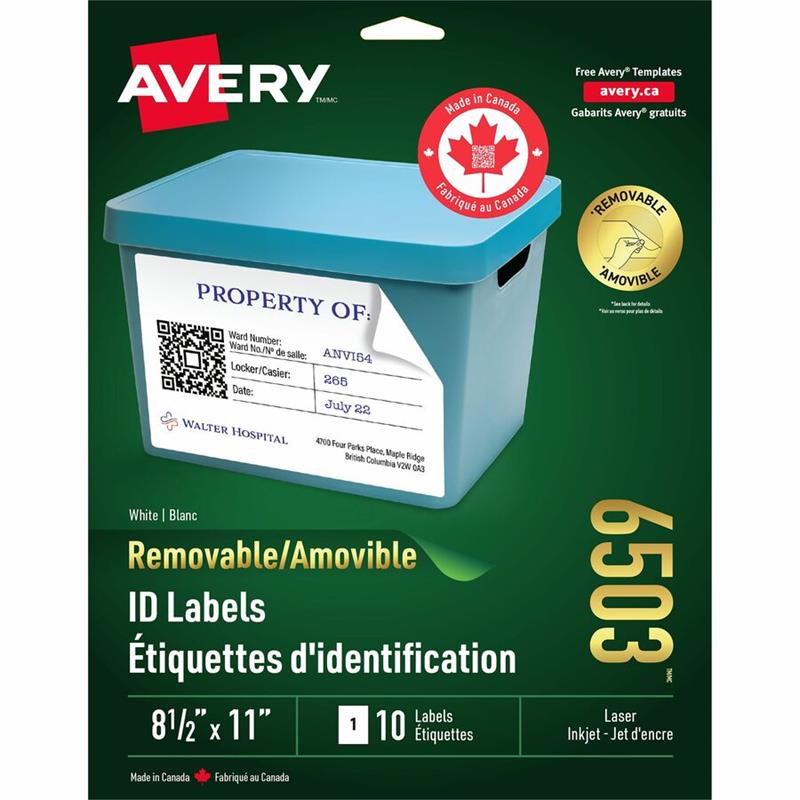 Image Étiquettes d'identification amovibles