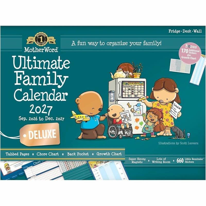 Image MotherWord® Family Fridge Calendar (2025-2026)