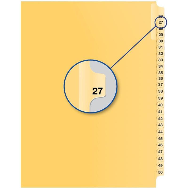 Image Individual Numerical Litigation Index Dividers