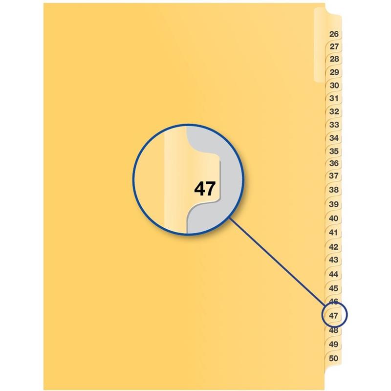 Image Individual Numerical Litigation Index Dividers