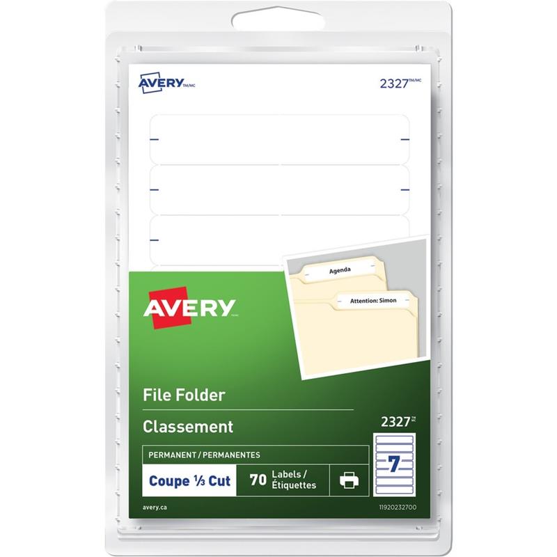 Image Étiquettes de classement autoadhésives