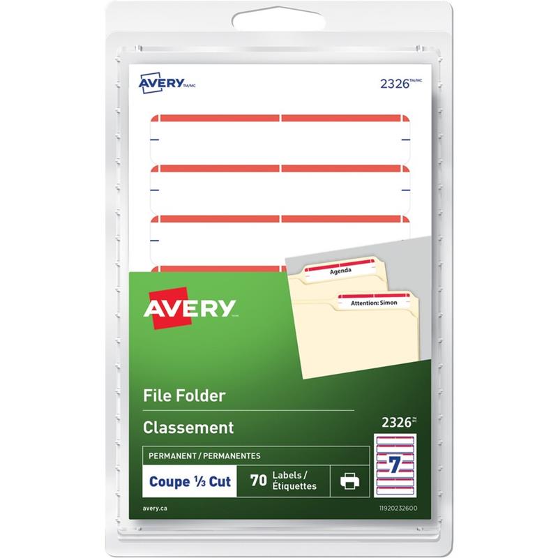 Image Étiquettes de classement autoadhésives