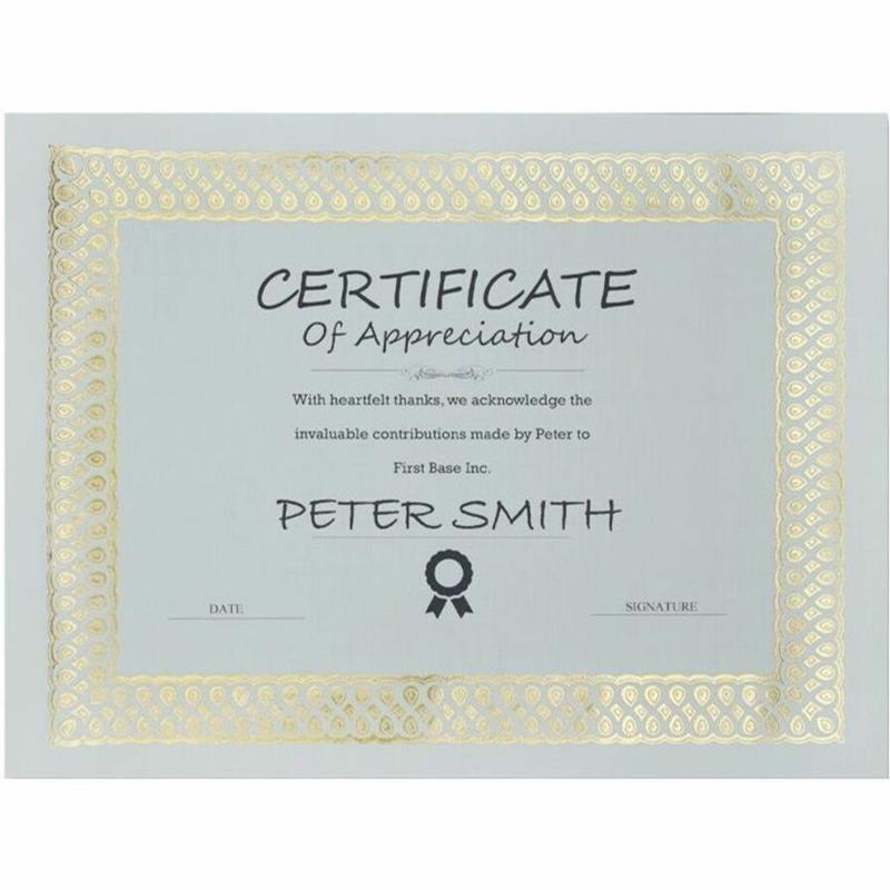 Image Certificats dorés métallisés St.James™ Elite